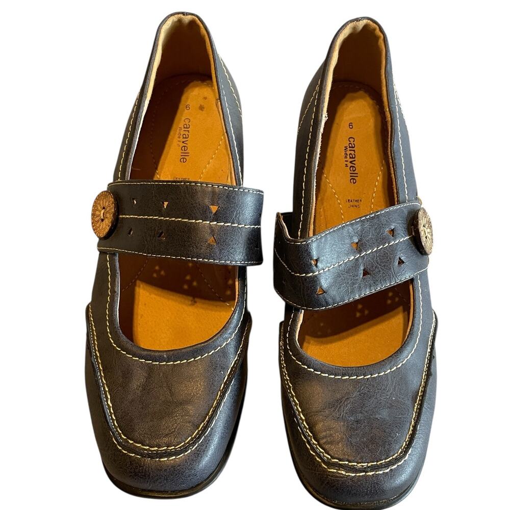 Caravelle Blue MaryJanes WIDE FIT